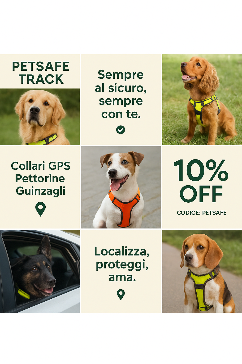 Collare GPS impermeabile per cani e gatti | Localizzatore anti-smarrimento con app e tracciamento in tempo reale