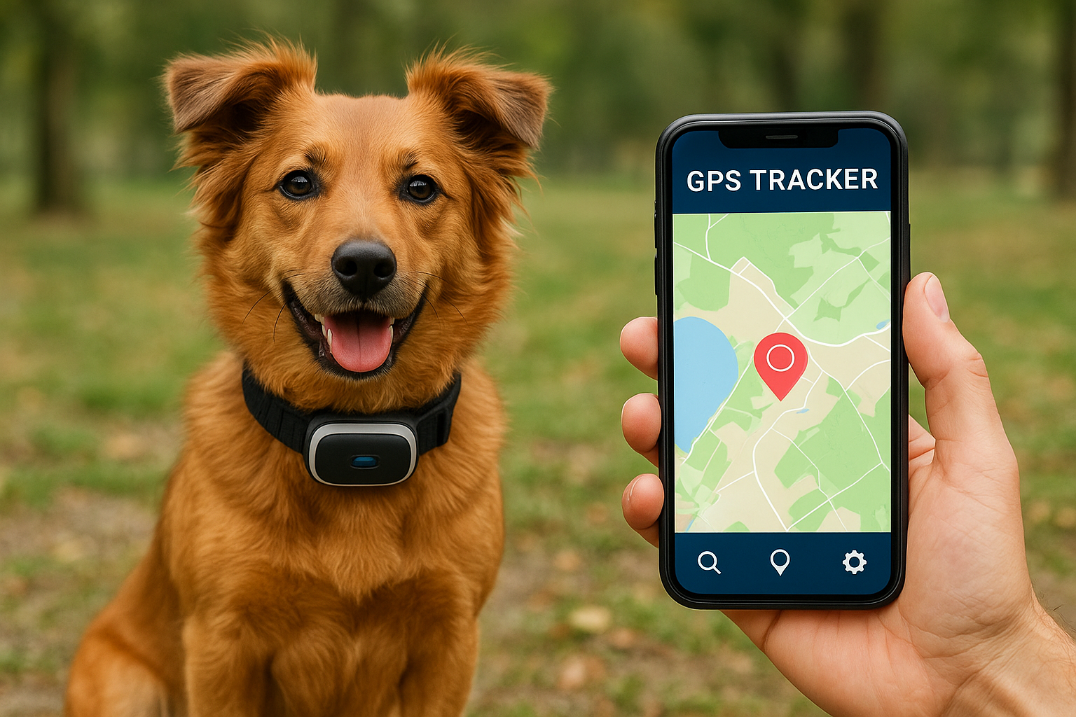 Collare GPS impermeabile per cani e gatti | Localizzatore anti-smarrimento con app e tracciamento in tempo reale