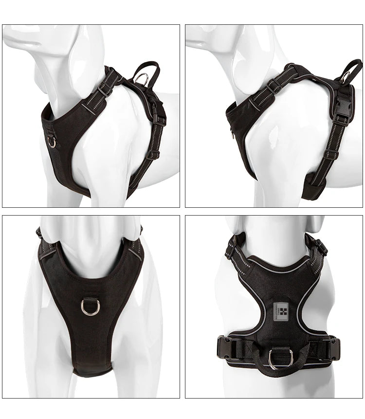 Pettorina per cani anti-tiro con clip anteriore, resistente e riflettente, con maniglia di facile controllo per passeggiate🐾