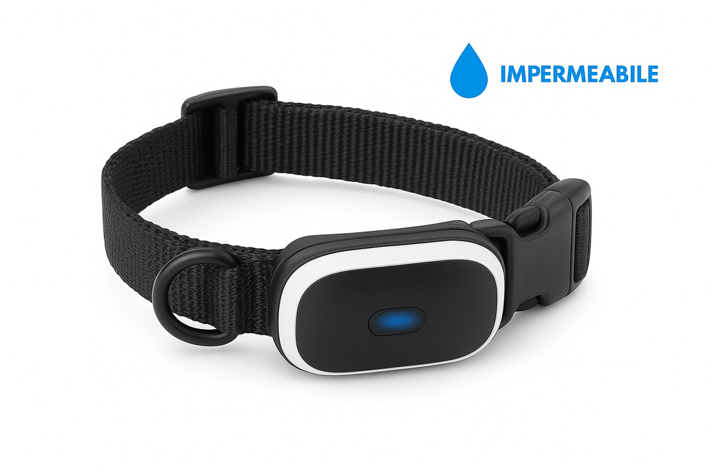 Collare GPS impermeabile per cani e gatti | Localizzatore anti-smarrimento con app e tracciamento in tempo reale